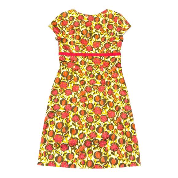 Boden Floral Multi Color Green Brown Pink Orange Dress 6 - Picture 3 of 3